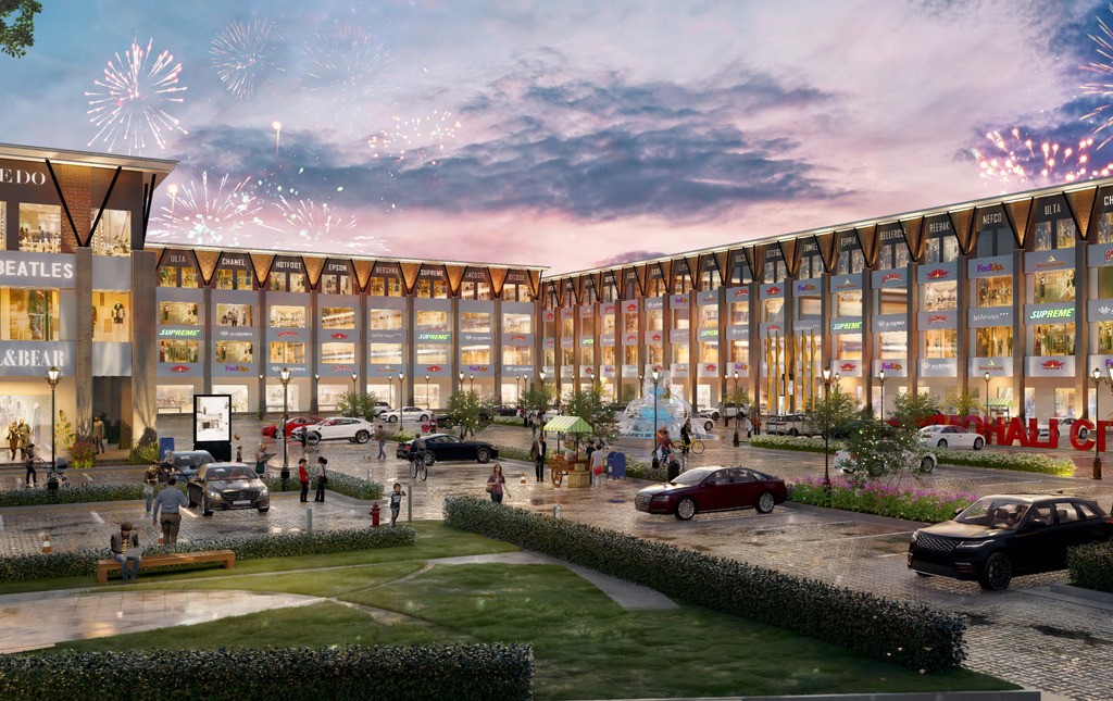 Commercial growth corridor near Airport Road Mohali
